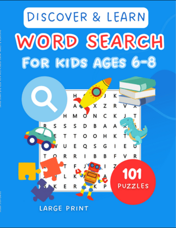 Word Search for Kids 6-8
