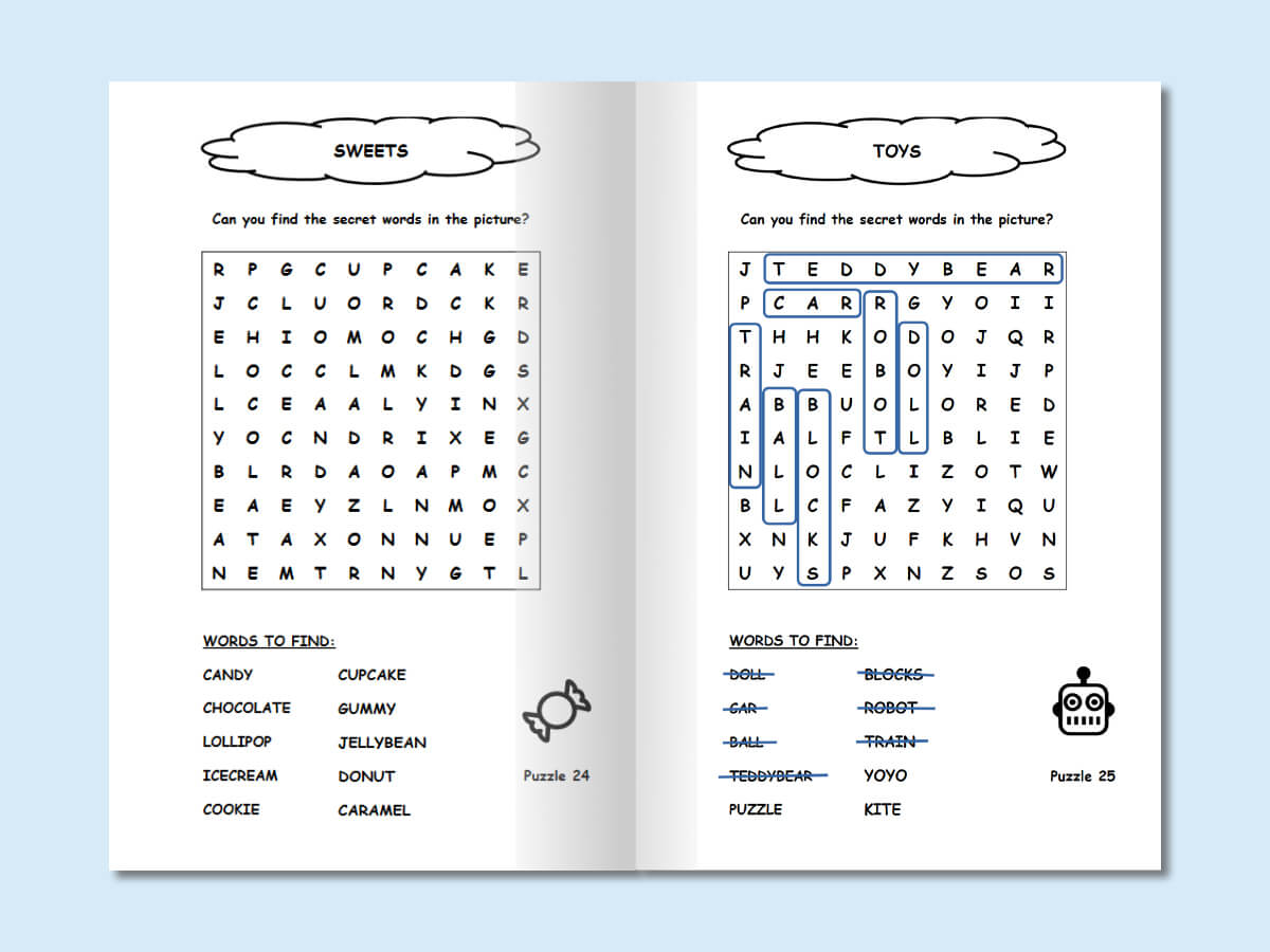 Fun Word Search for Kids 6-8